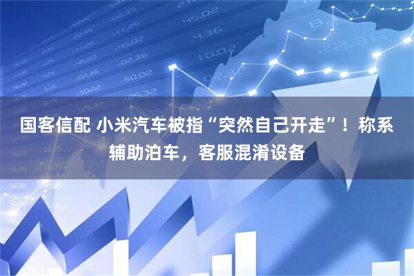 国客信配 小米汽车被指“突然自己开走”！称系辅助泊车，客服混淆设备